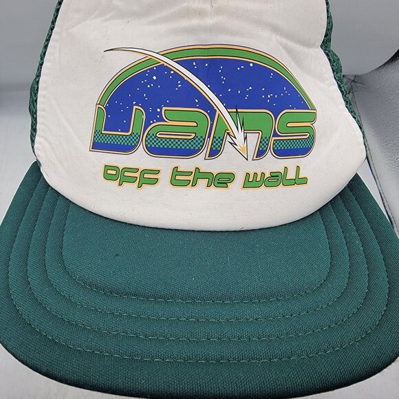 Vans Off The Wall White Green Trucker Hat Adjustable Comfort Outdoors Casual - Picture 5 of 8
